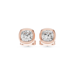 Gold Jewelry, Cushion center stone, Rose Gold, view 4