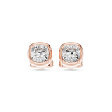 Gold Jewelry, Cushion center stone, Rose Gold, view 4