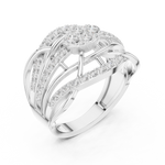 Gold Ring DDLR-769, White Gold, view 2