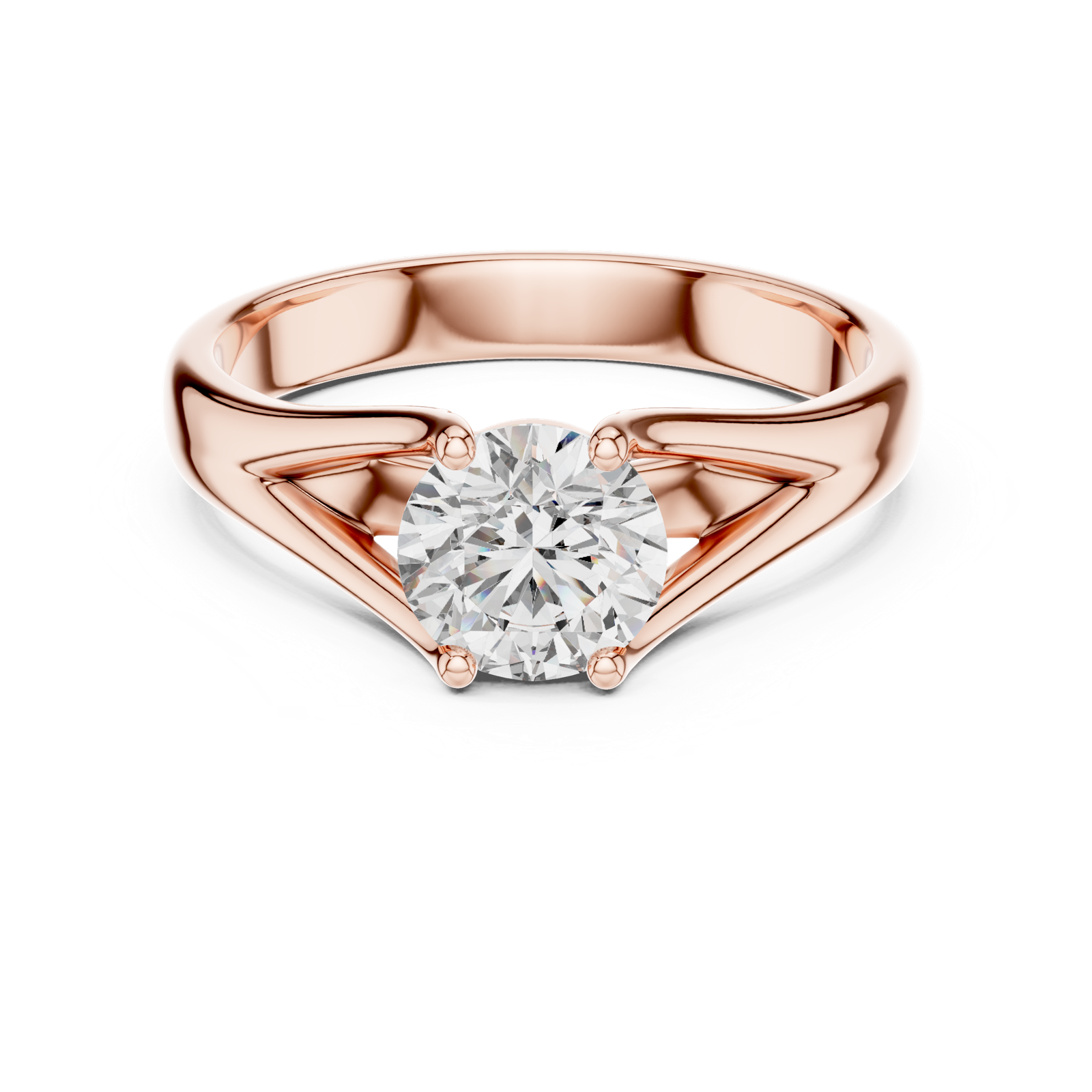 Gold Ring LR-0009, Rose Gold, view 4