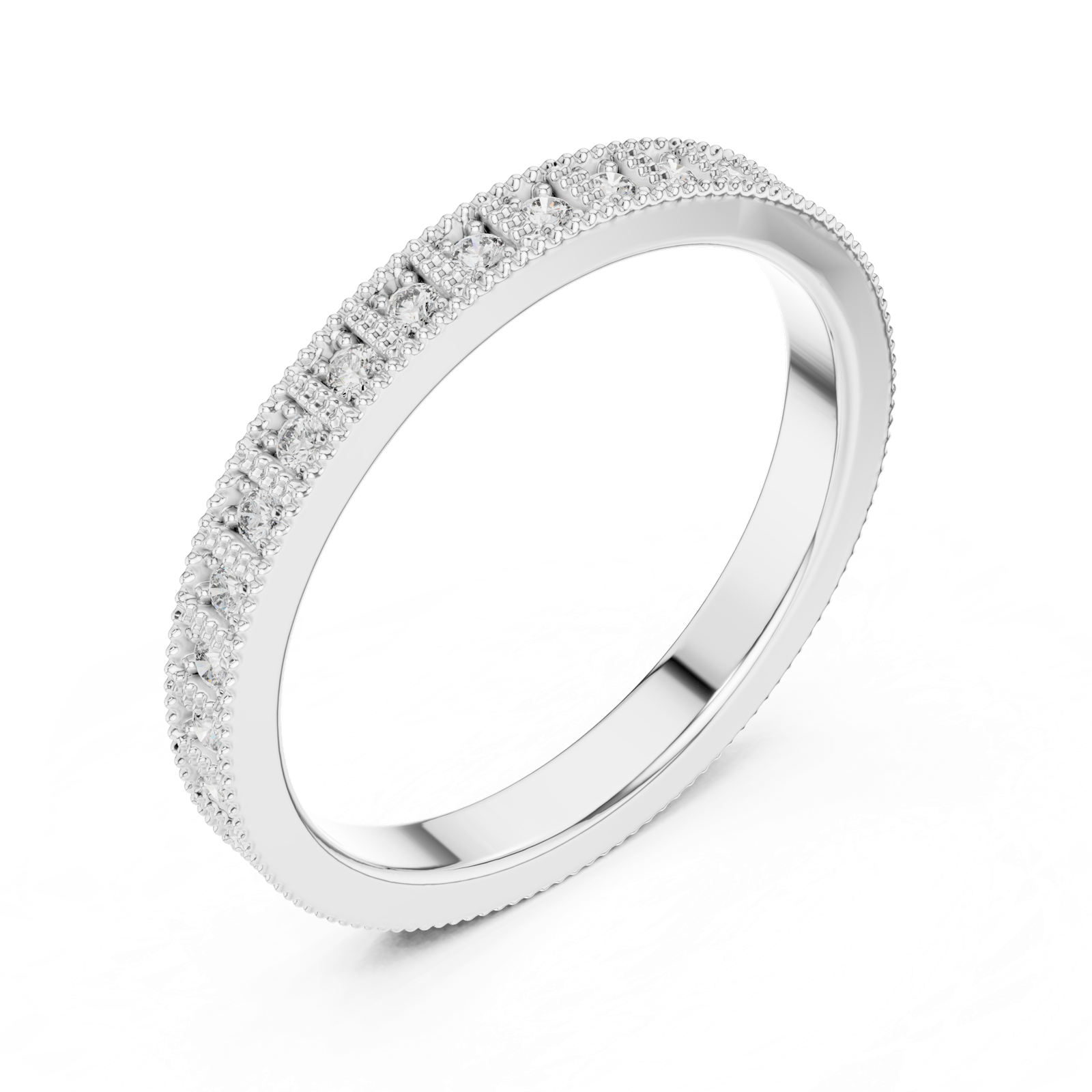 Gold Ring DDLR-229, White Gold, view 2