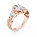 Gold Ring DDLR-416, Rose Gold, view 2