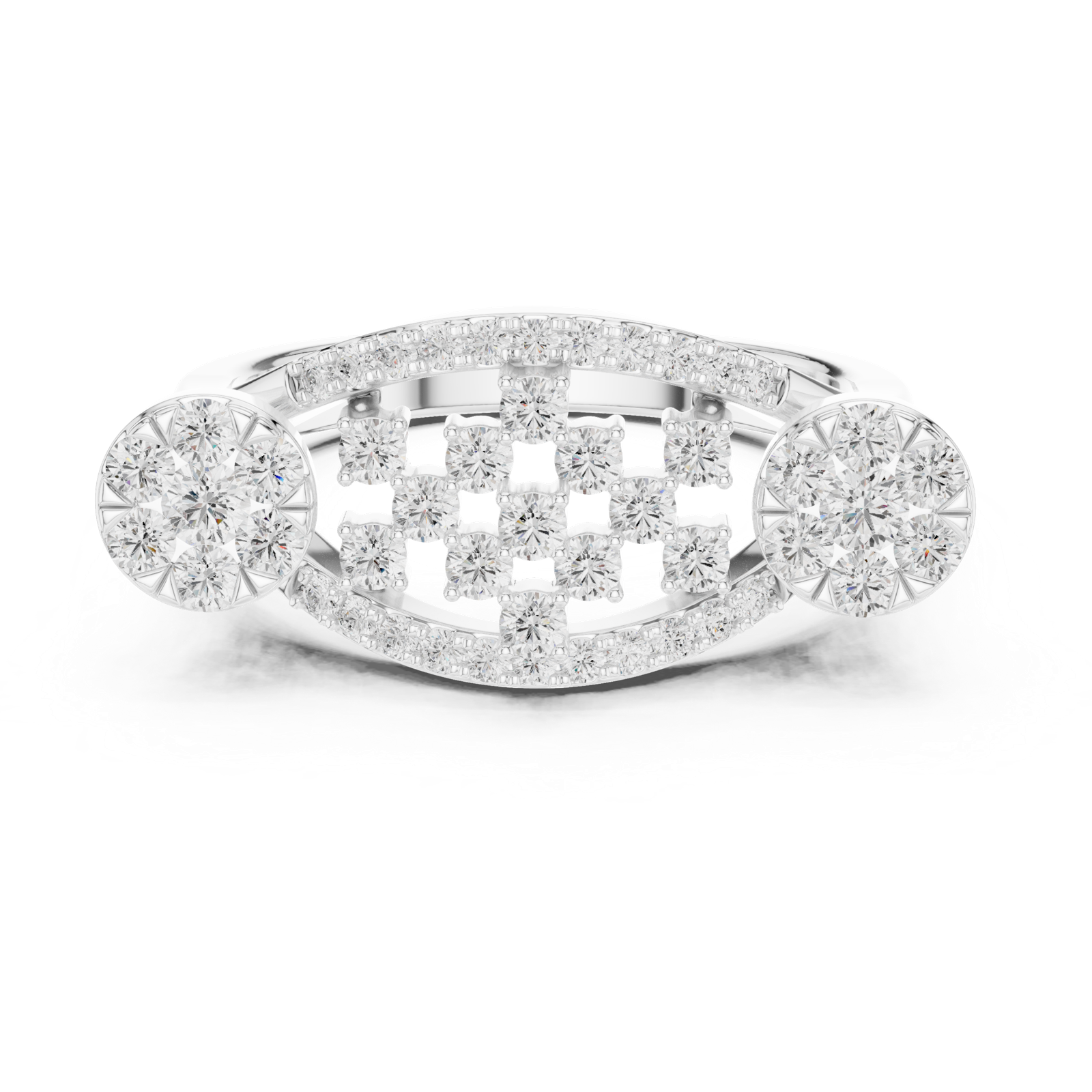 Gold Ring DDLR-753, White Gold, view 4