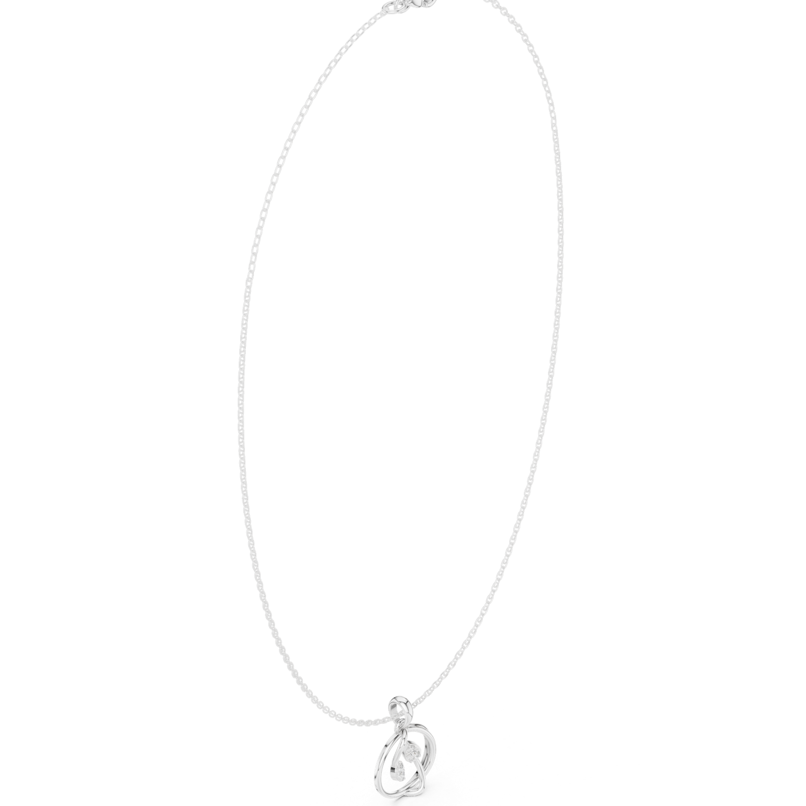 Gold Necklace SBWN (45), White Gold, view 1