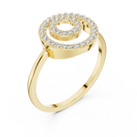 Gold Ring DR-6318, Yellow Gold, view 2