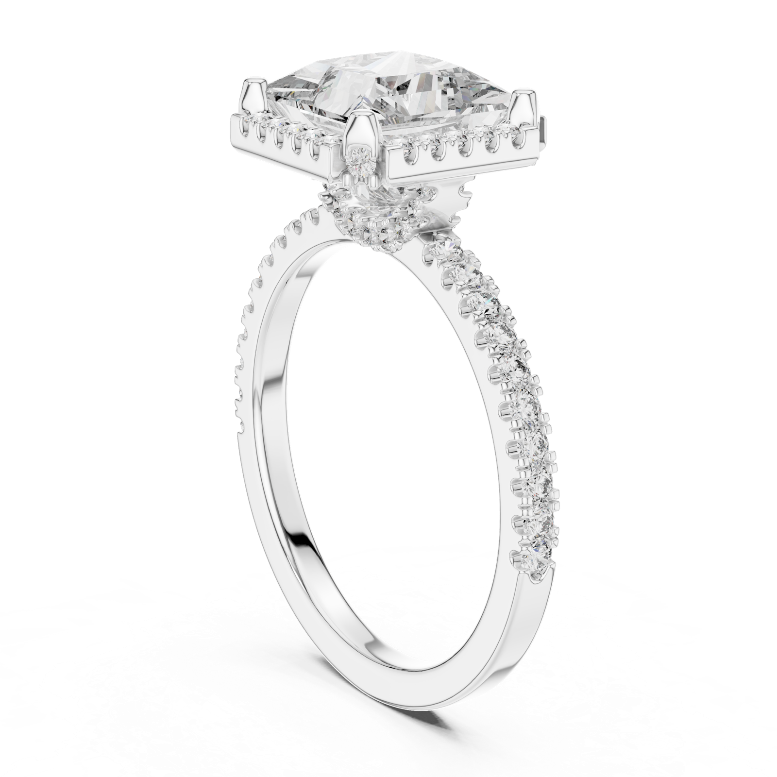 Gold Ring DDLR-057, White Gold, view 1