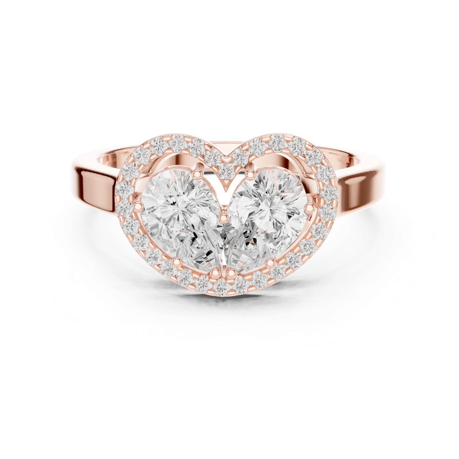 Gold Ring DDLR-533, Rose Gold, view 4