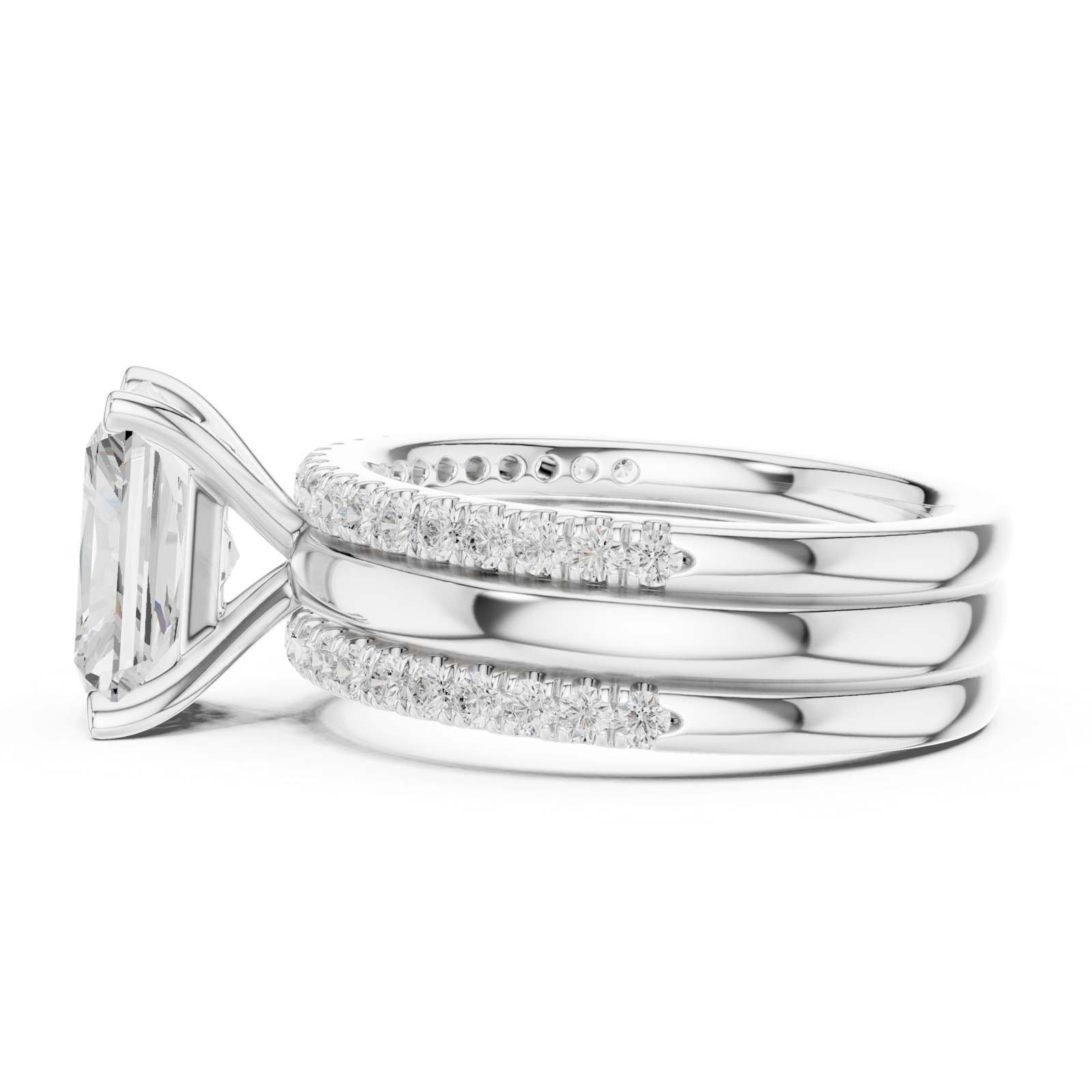 Gold Ring DDLR-950, White Gold, view 3