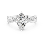Gold Ring DDLR-1104, White Gold, view 4