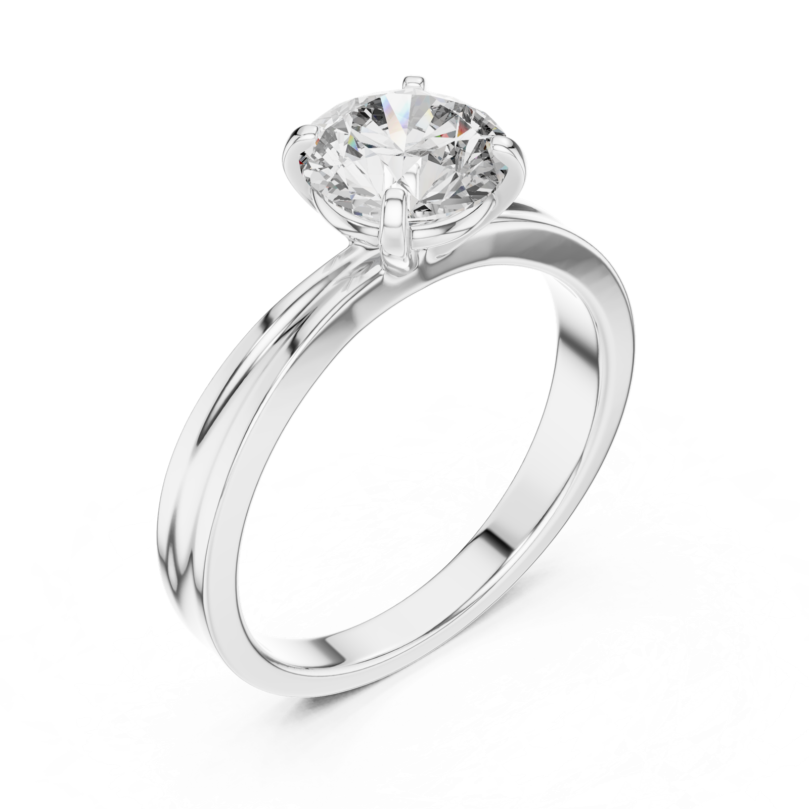 Gold Ring LR-0004, White Gold, view 2