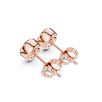 Gold Jewelry DDER-001, Round center stone, Rose Gold, view 2