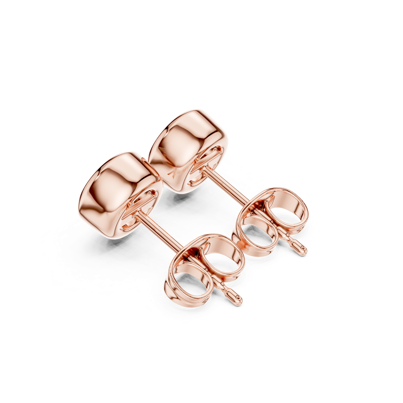 Gold Jewelry DDER-001, Round center stone, Rose Gold, view 2