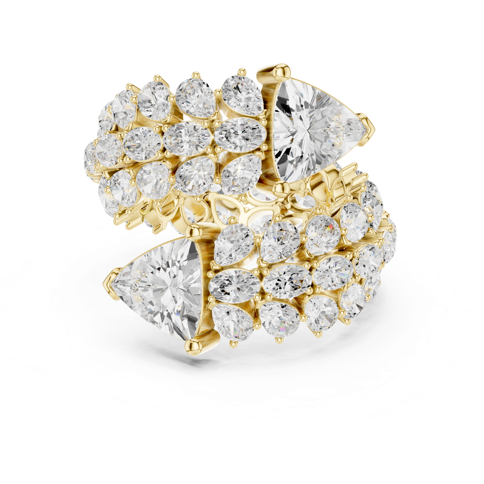 Gold Ring DDLR-845, Yellow Gold, view 4