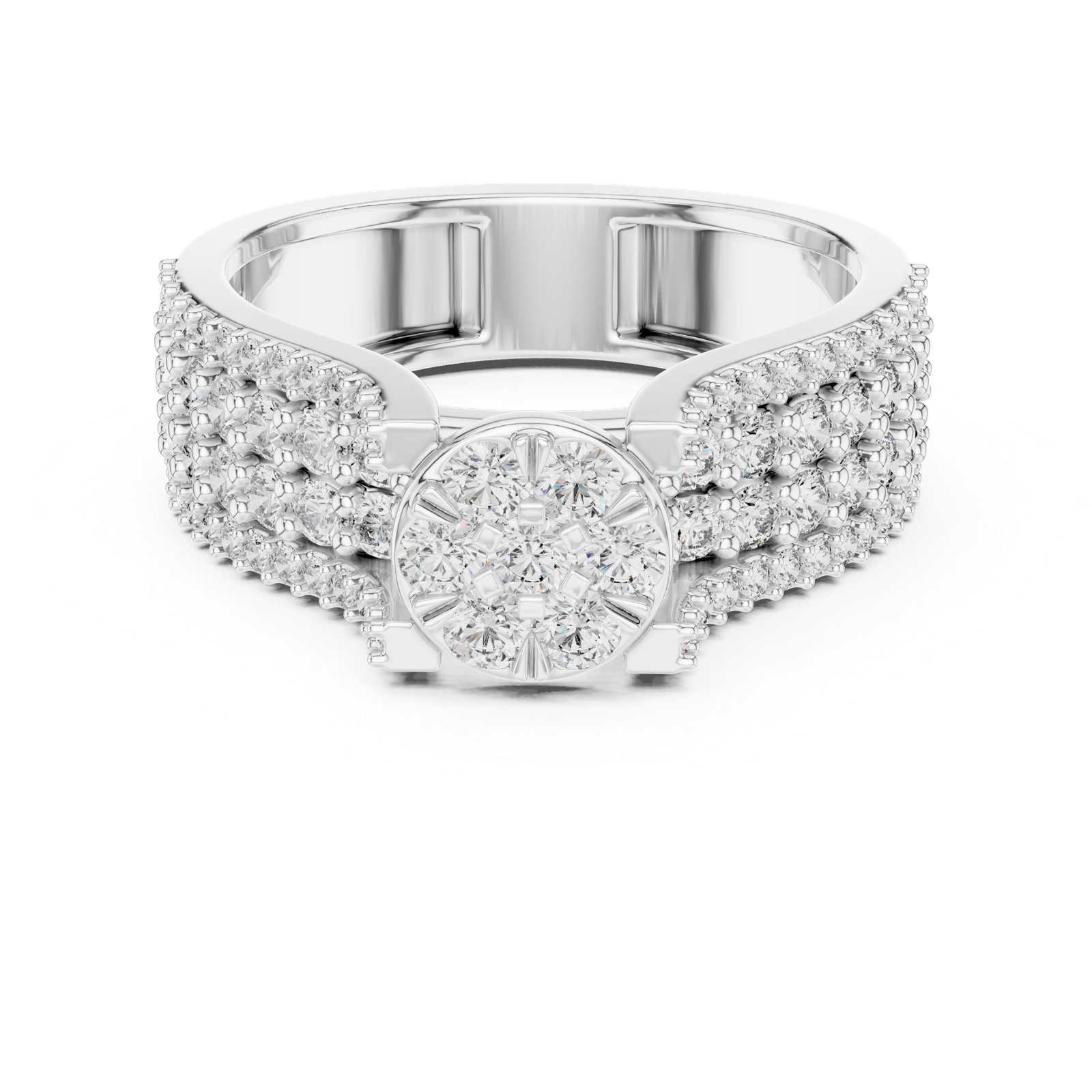 Gold Ring L03-1311, White Gold, view 4