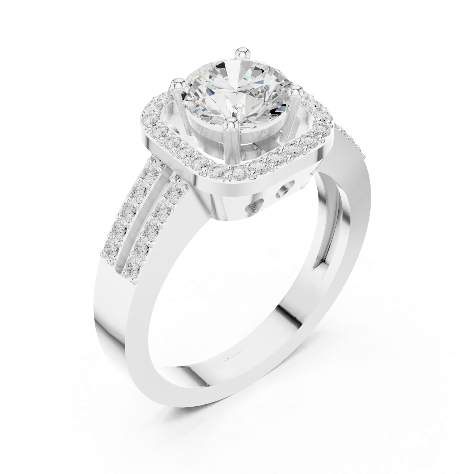 Gold Ring RLR1739, White Gold, view 2