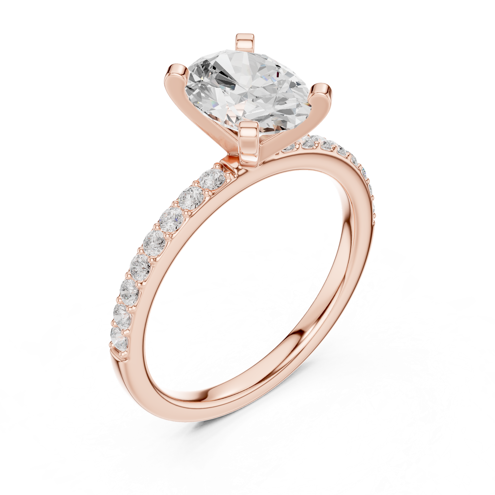 Gold Ring DDLR-888, Rose Gold, view 2