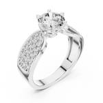 Gold Ring LR-0094, White Gold, view 2