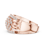 Gold Ring DDLR-455, Rose Gold, view 3