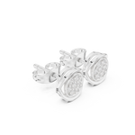 Gold Earrings SBER(44), White Gold, view 1