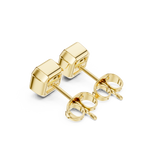 Gold Jewelry, Asscher center stone, Yellow Gold, view 2