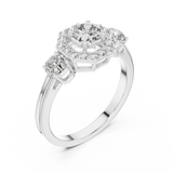 Gold Ring LR-0032, White Gold, view 2