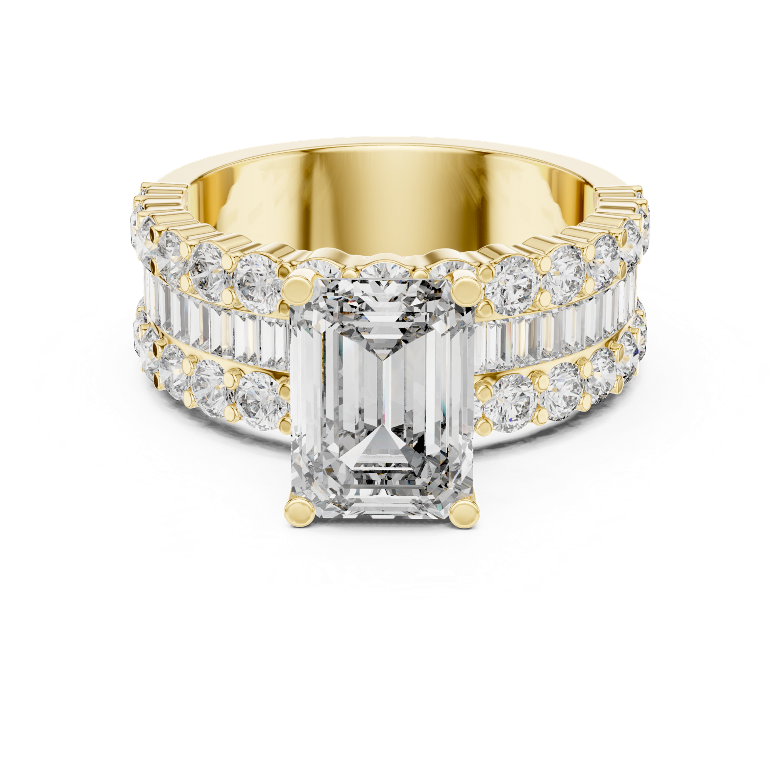 Gold Ring DDLR-199, Yellow Gold, view 4