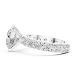 Gold Jewelry L35-63, Heart center stone, White Gold, view 3