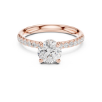 Gold Ring DDLR-643, Rose Gold, view 4