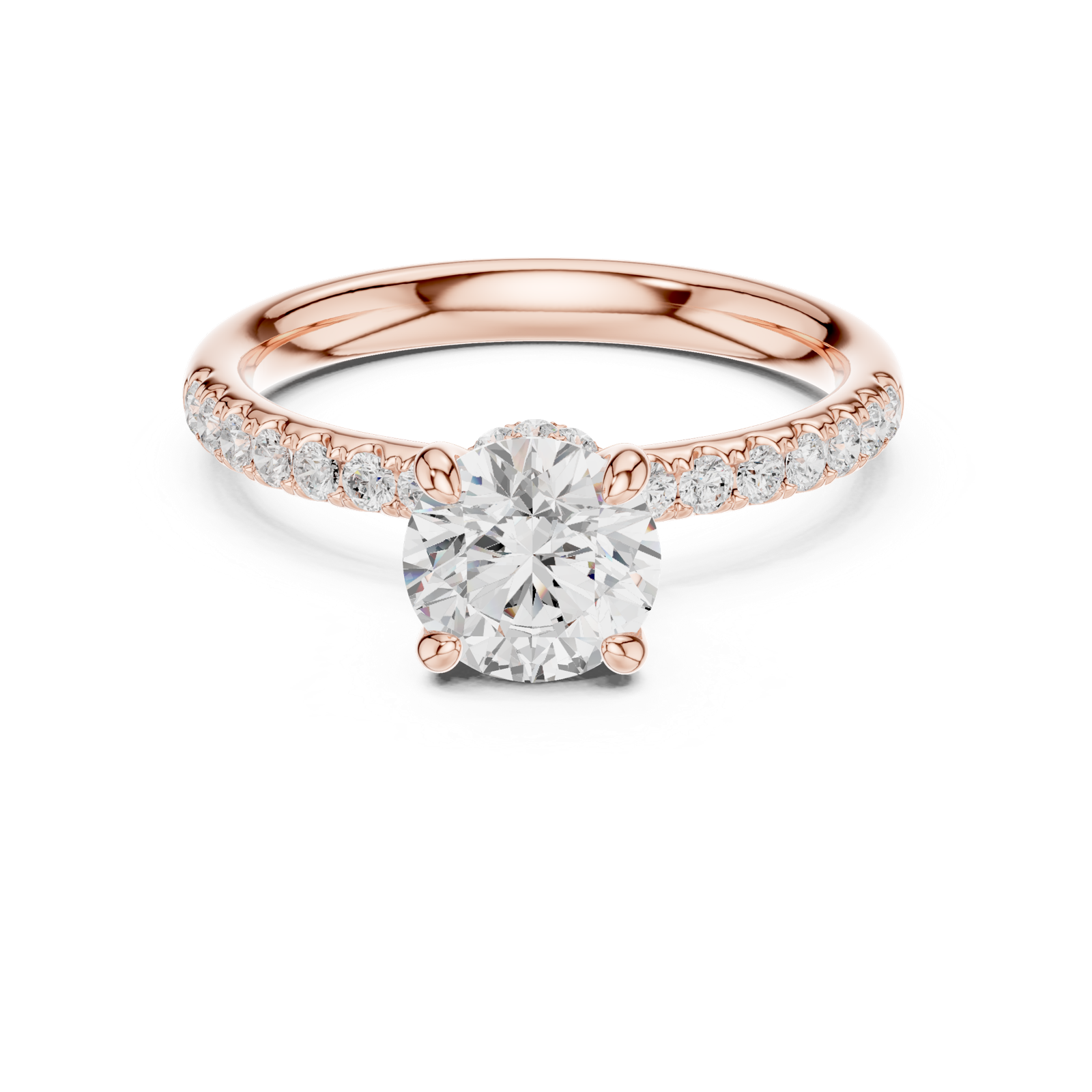 Gold Ring DDLR-643, Rose Gold, view 4