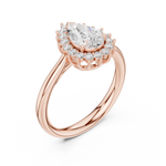 Gold Ring DDLR-699, Rose Gold, view 2