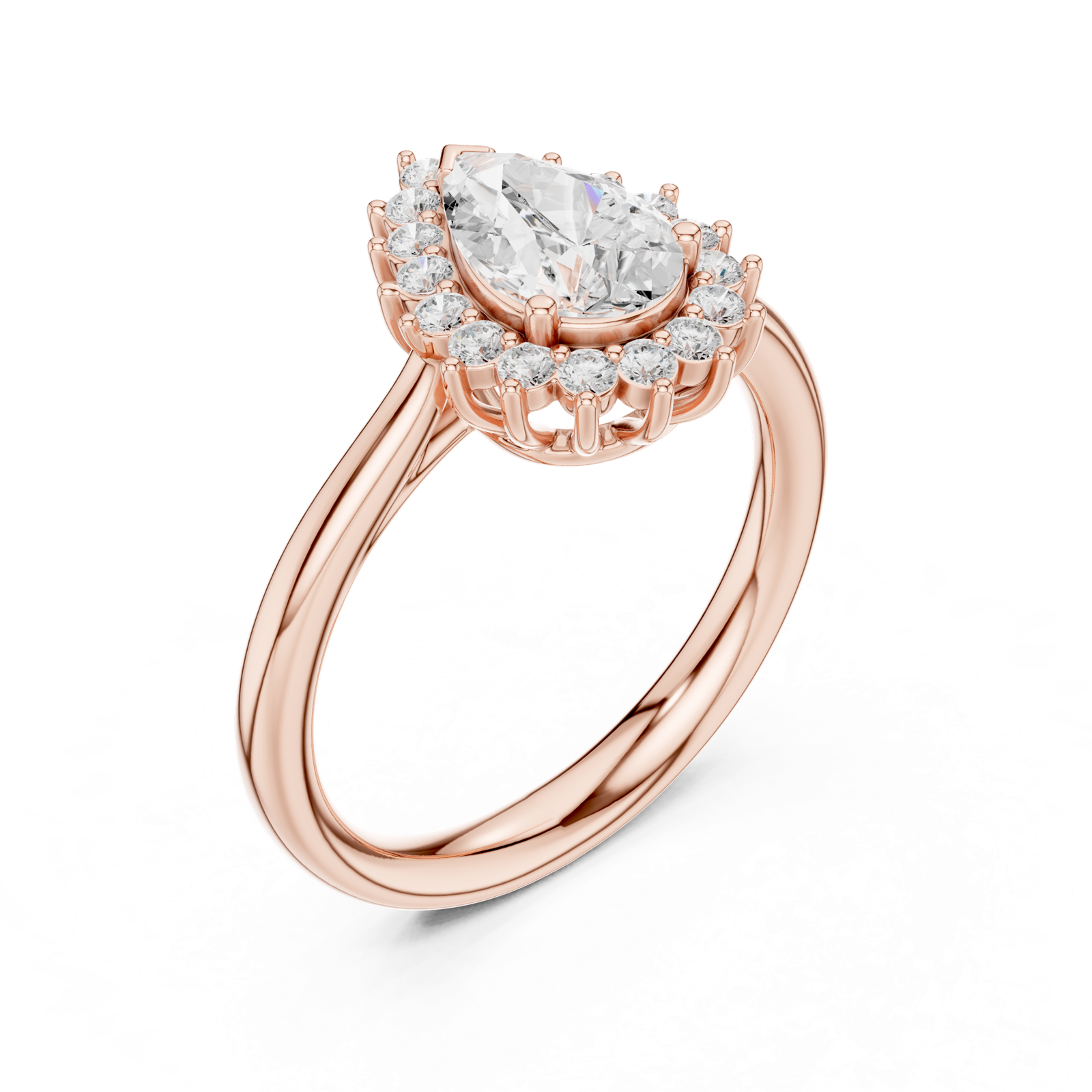 Gold Ring DDLR-699, Rose Gold, view 2