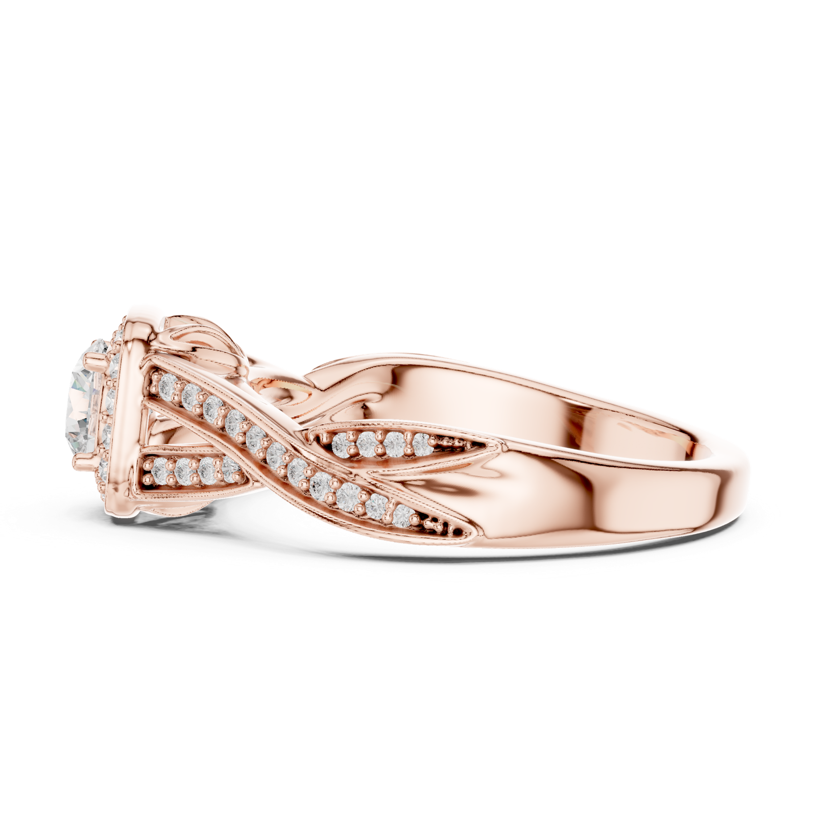 Gold Ring LR-0259, Rose Gold, view 3