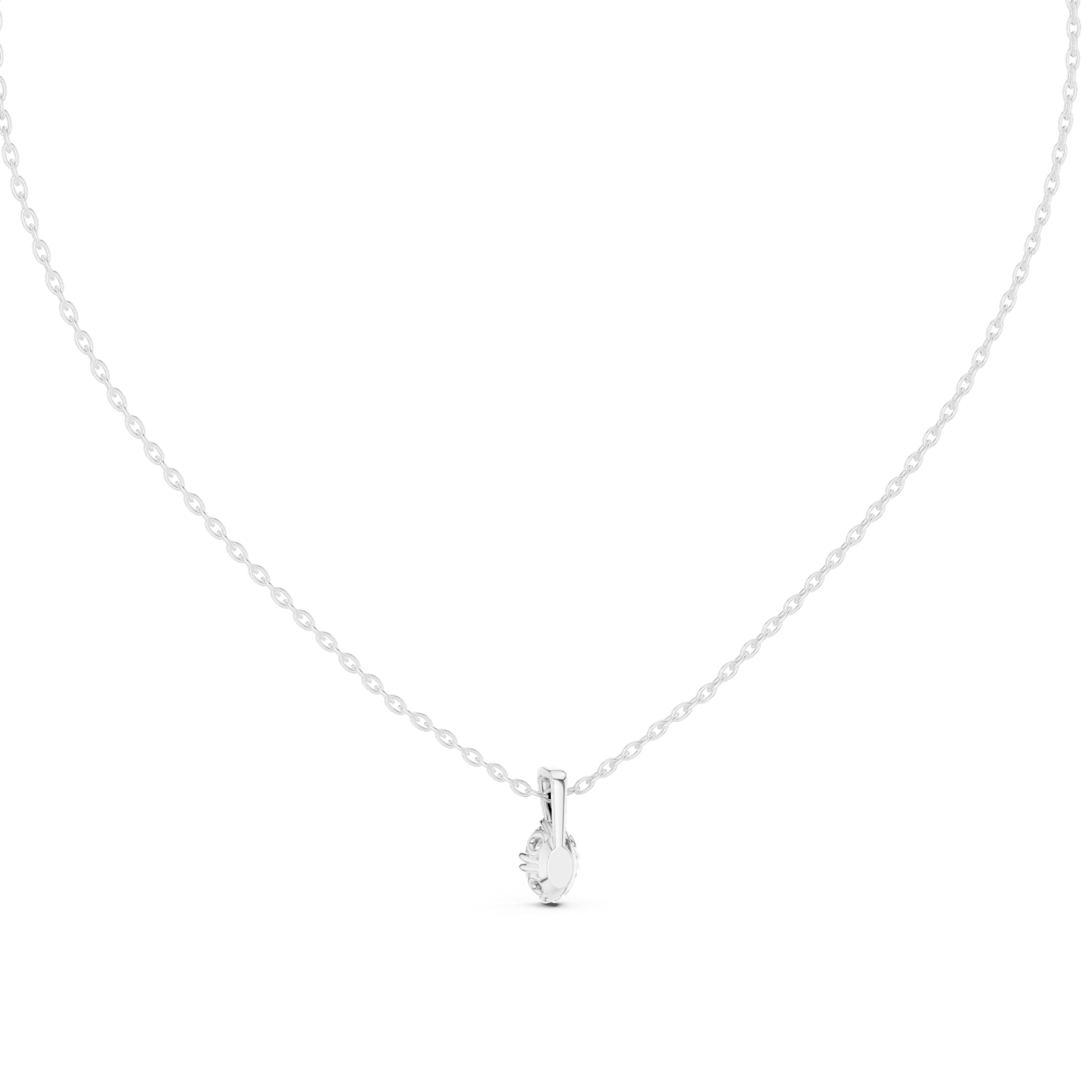 Gold Pendant GPD-0054, White Gold, view 4