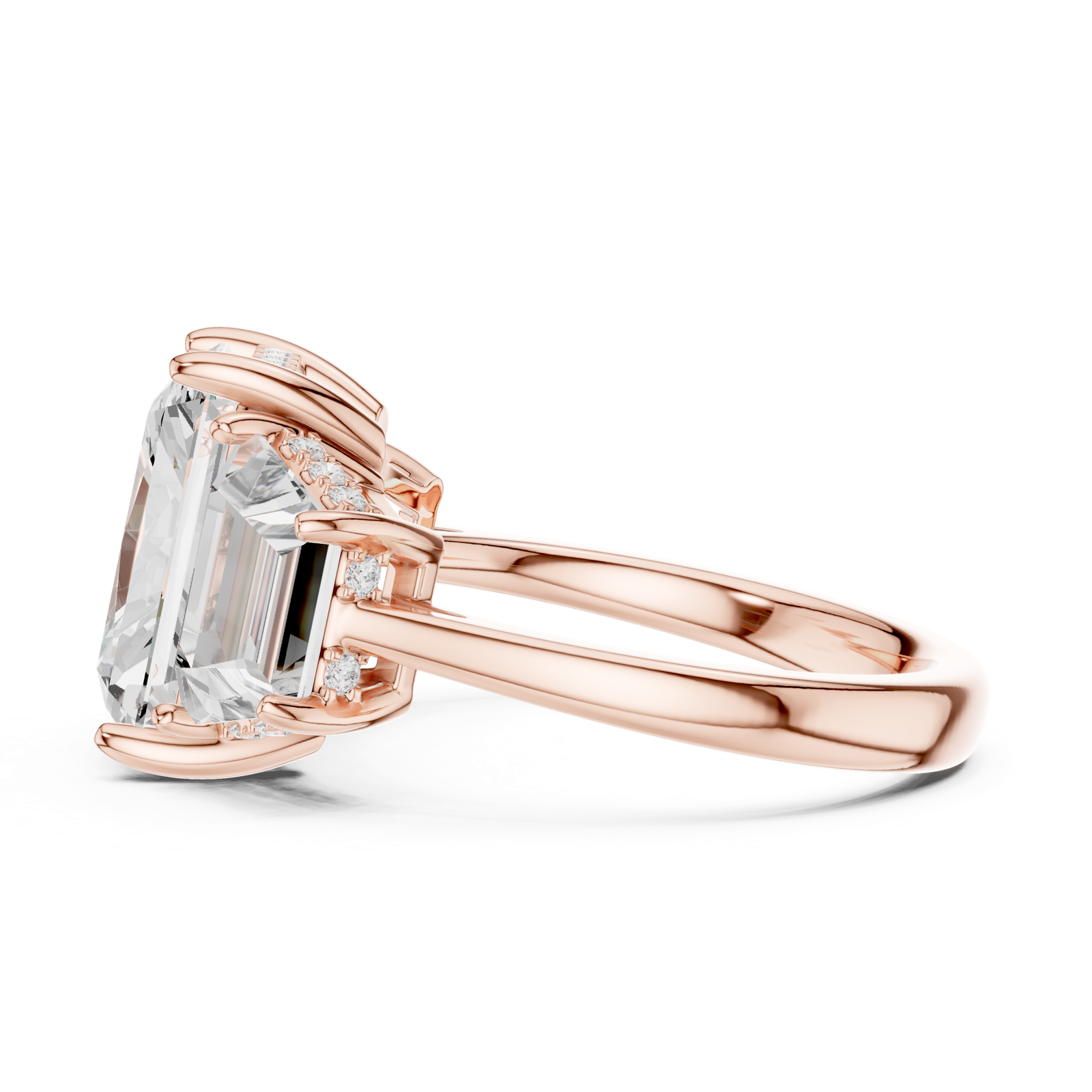 Gold Ring DDLR-746, Rose Gold, view 3