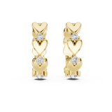 Gold Earrings L02-359, Yellow Gold