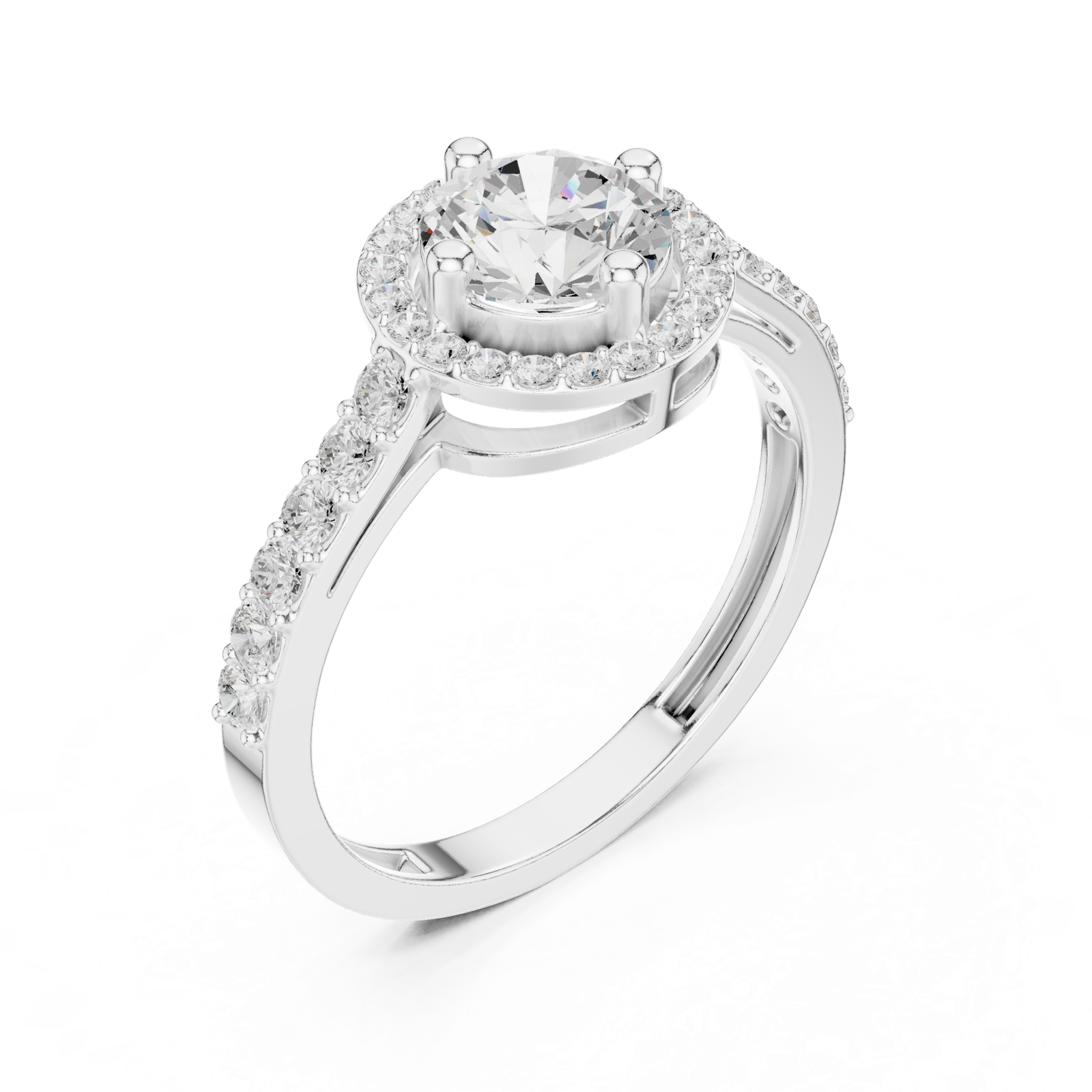 Gold Ring JLR-103, White Gold, view 2