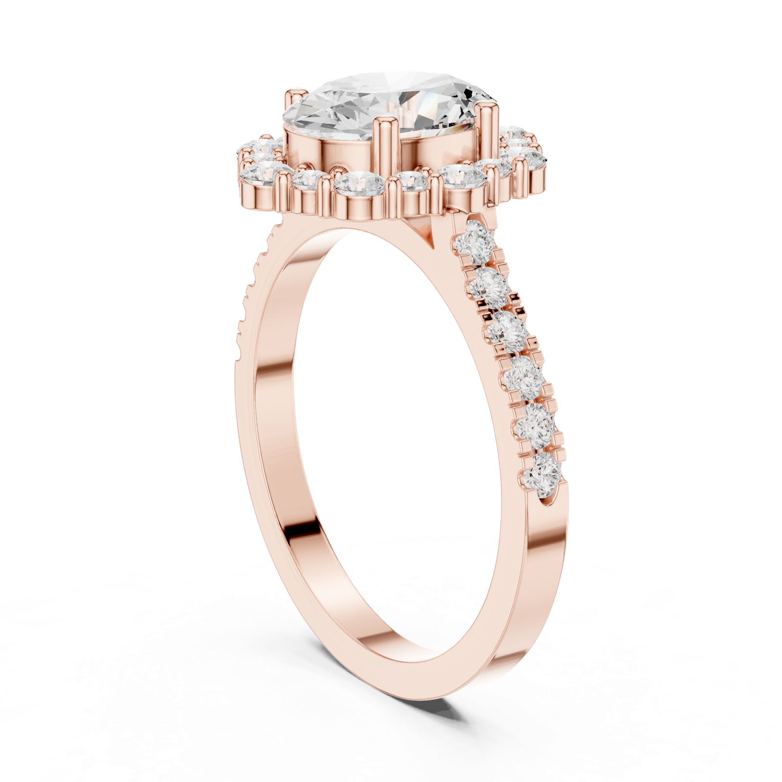 Gold Ring DDLR-351, Rose Gold, view 1