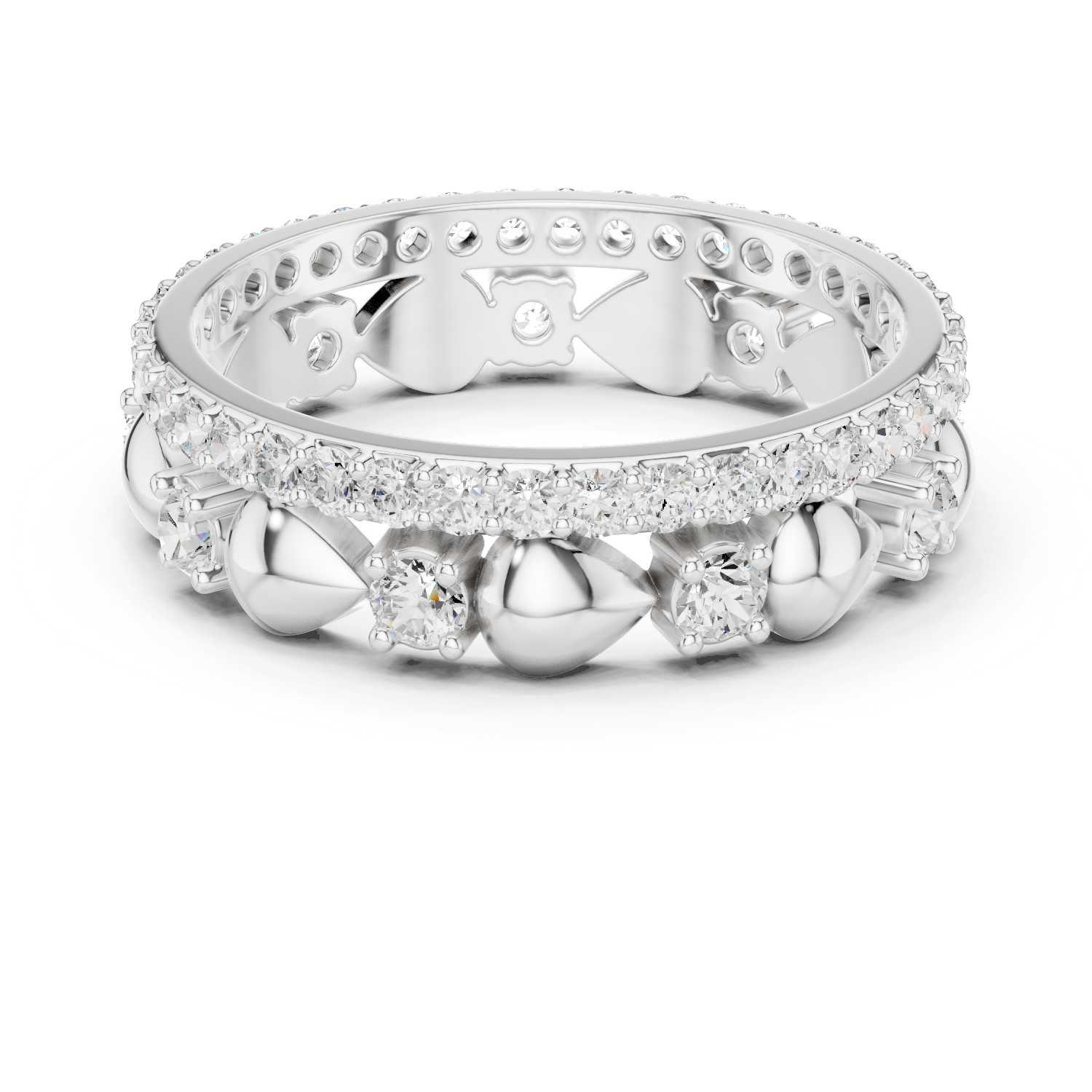 Gold Ring R30, White Gold