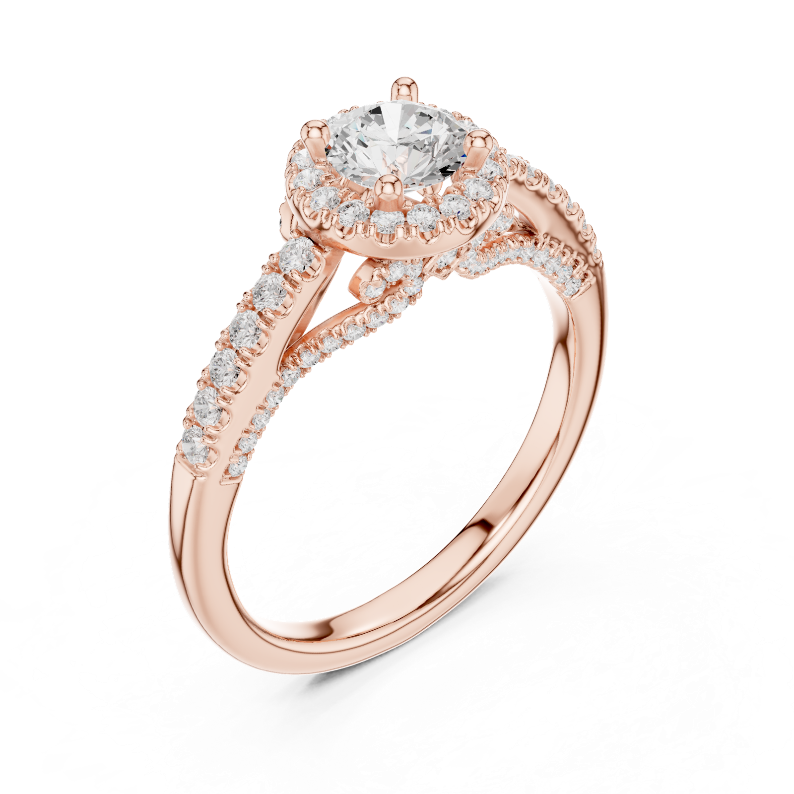 Gold Ring LR-0218, Rose Gold, view 2
