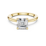 Gold Ring DDLR-032, Asscher center stone, Yellow Gold, view 4