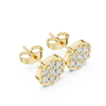 Gold Earrings 9-10032E, Yellow Gold, view 2