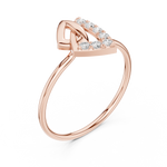 Gold Ring HLR-229, Rose Gold, view 2