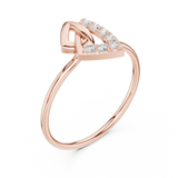 Gold Ring HLR-229, Rose Gold, view 2