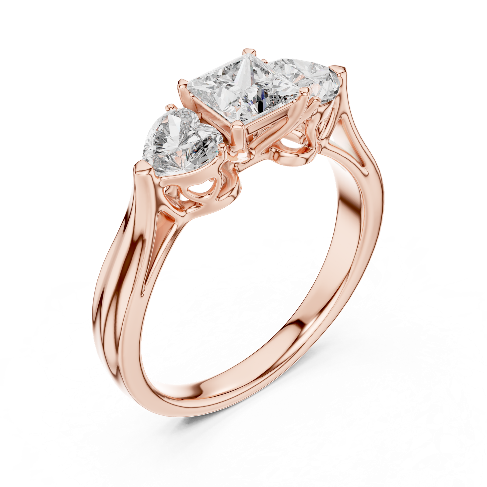 Gold Ring LR-0030, Rose Gold, view 2