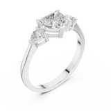 Gold Ring HLR-234, White Gold, view 2