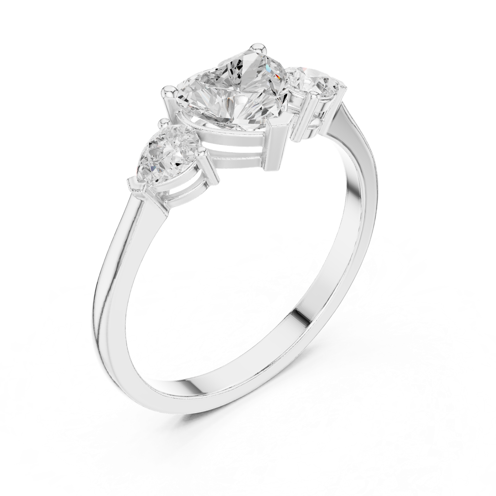 Gold Ring HLR-234, White Gold, view 2