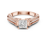 Gold Ring LR-0281, Rose Gold, view 4