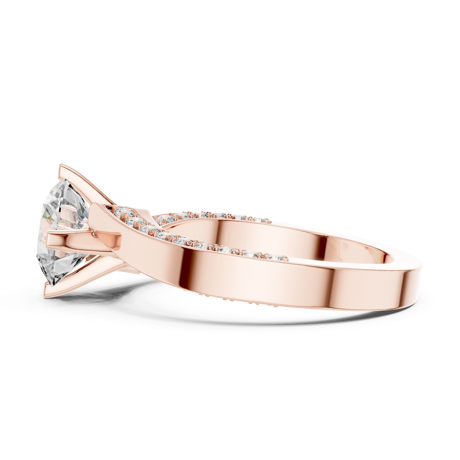 Gold Ring L03-1184, Rose Gold, view 3