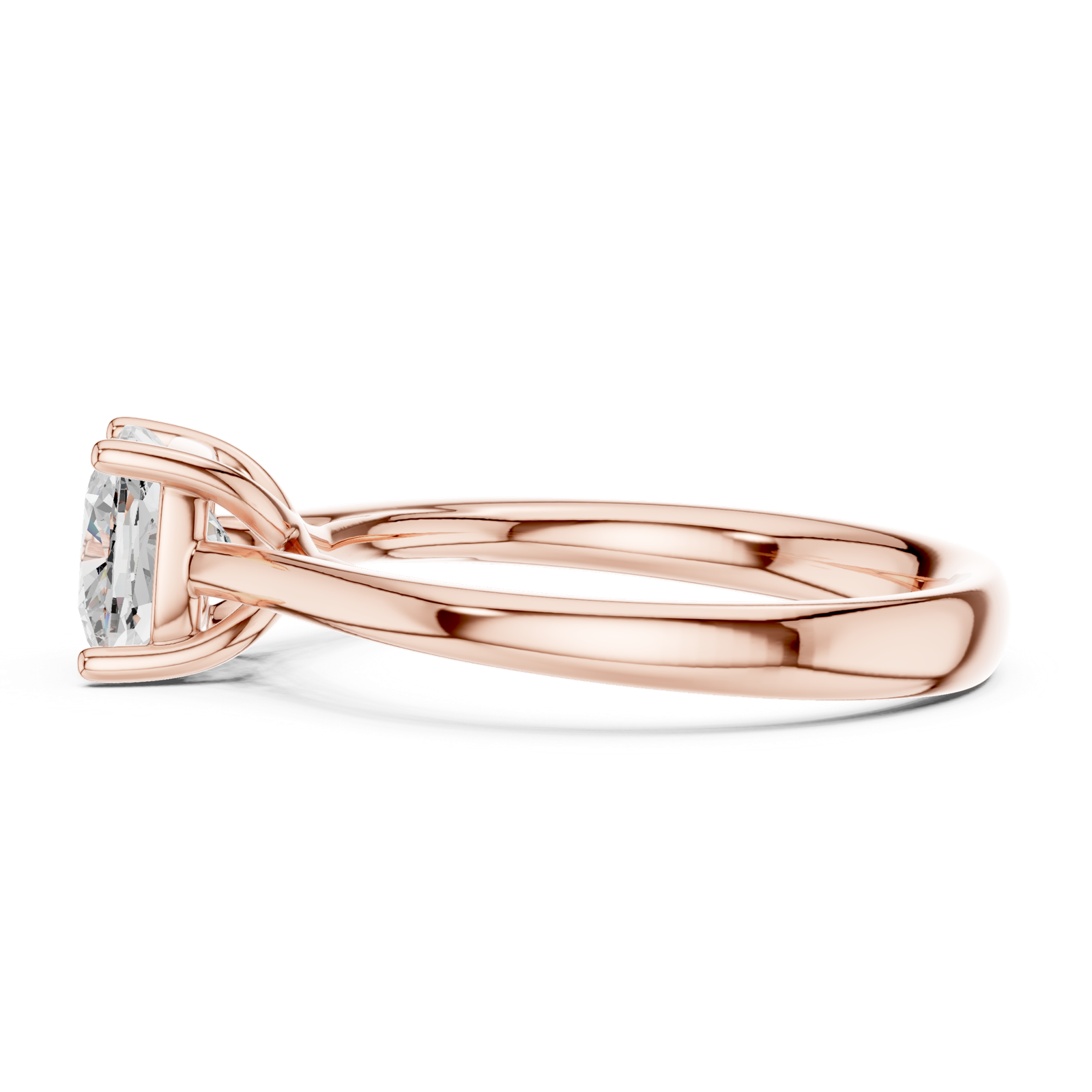 Gold Ring DDLR-536, Rose Gold, view 3