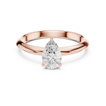 Gold Jewelry L36-6, Pear center stone, Rose Gold, view 4